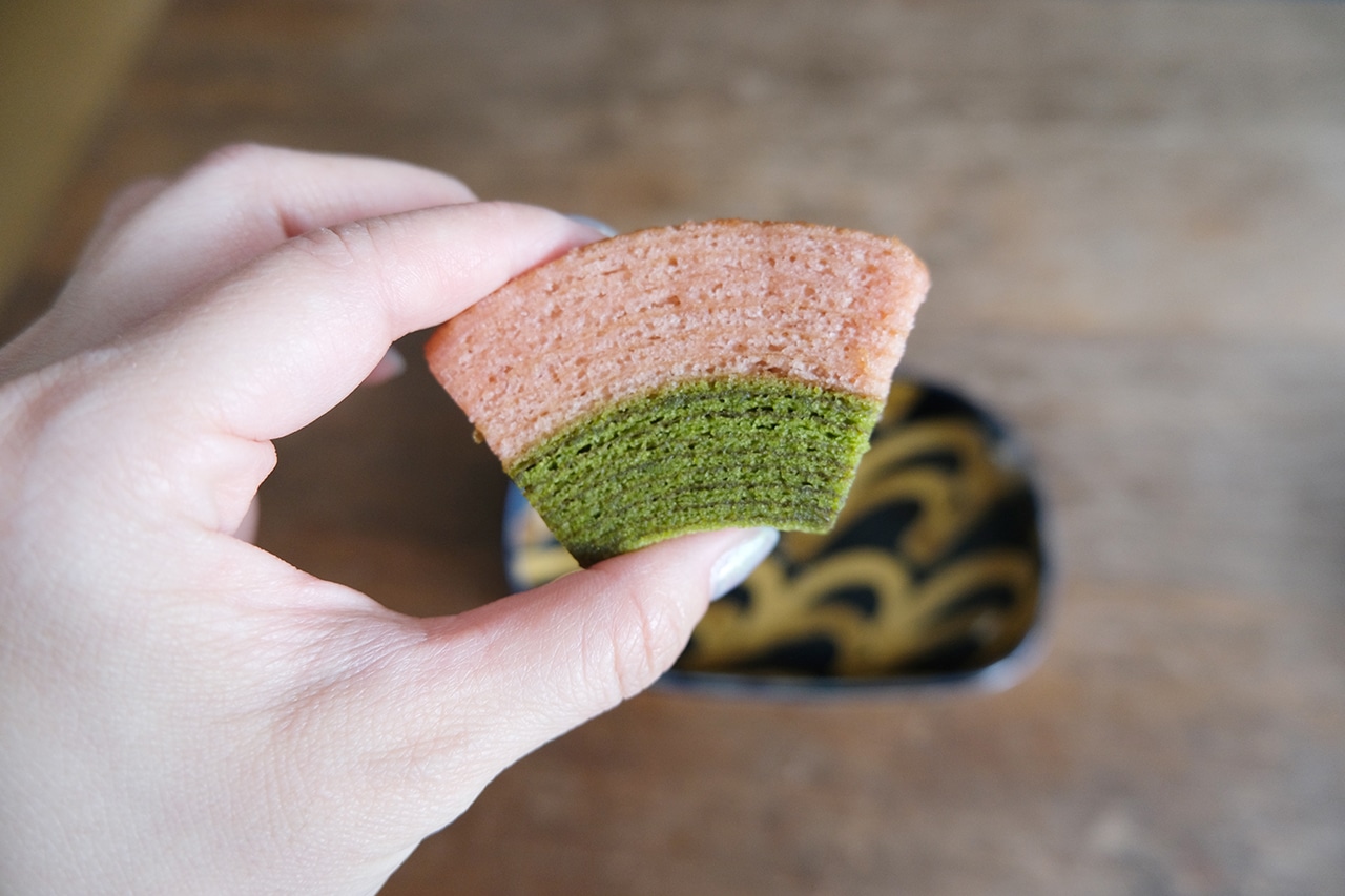 桜と抹茶のカットバウム使用シーン