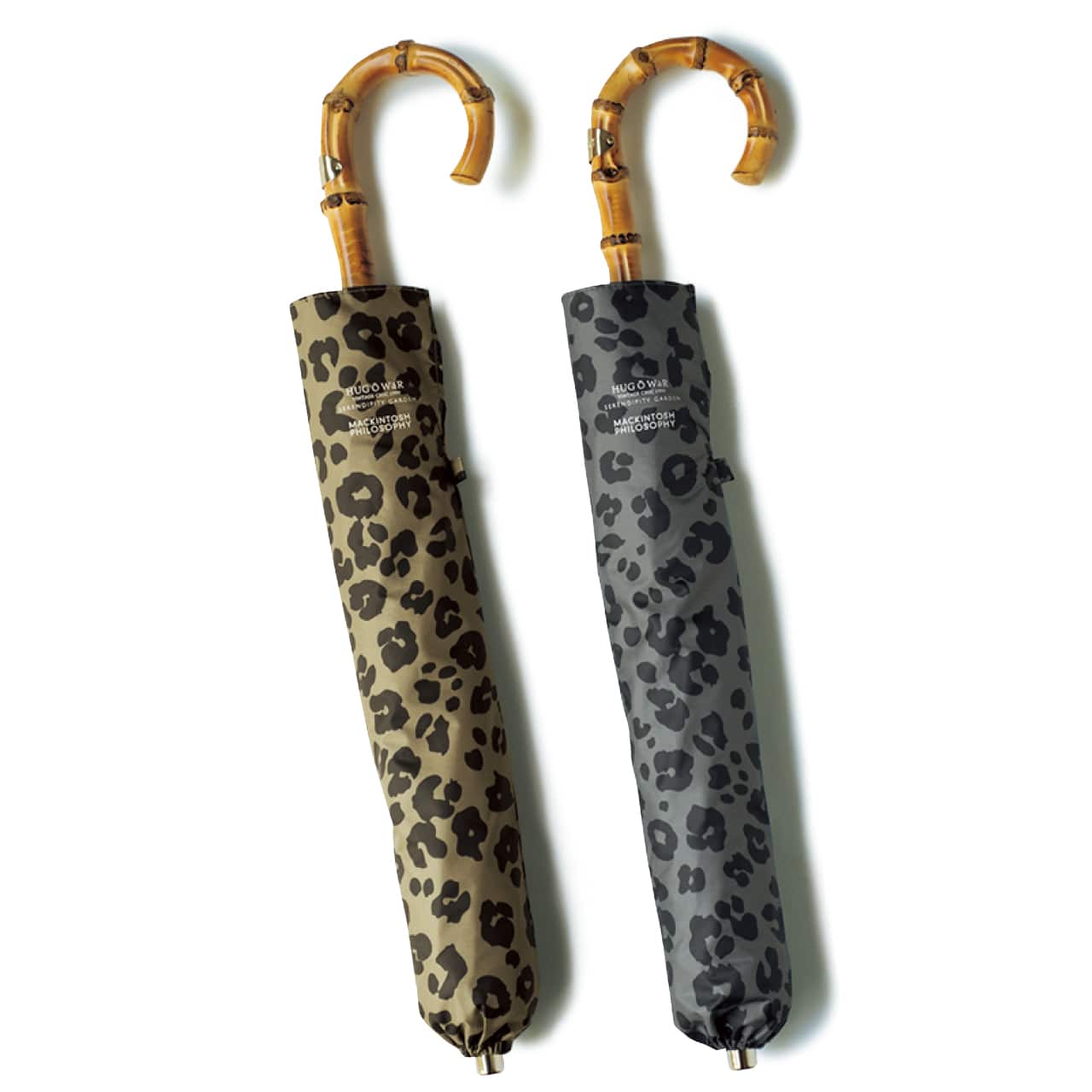 20th Anniv. LEE DAYS限定 MACKINTOSH PHILOSOPHY(マッキントッシュ フィロソフィー)【雅姫さんコラボ】レオパード柄晴雨兼用折りたたみ傘