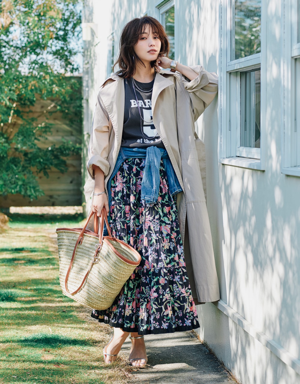 トレンチコートコーデ 蛯原友里さん