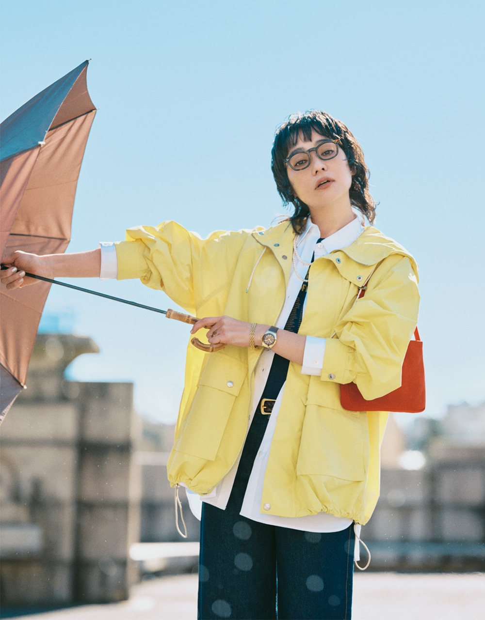 【TraditionalWeatherwear（トラディショナル ウェザーウェア）】の撥水アウターコーデ 竹下玲奈さん