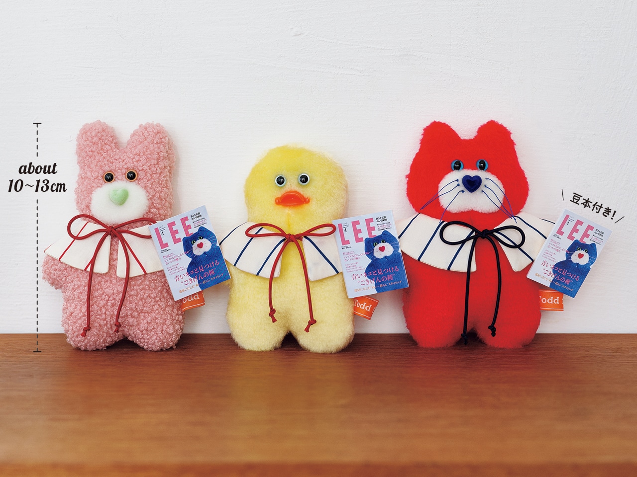 LEEマルシェ初 20th Anniv. LEE限定 mojojojo（モジョジョジョ）【LEEマルシェ20th別注】Todd friends ハンドメイドぬいぐるみ（LEE豆本付き）　about 10～13cm