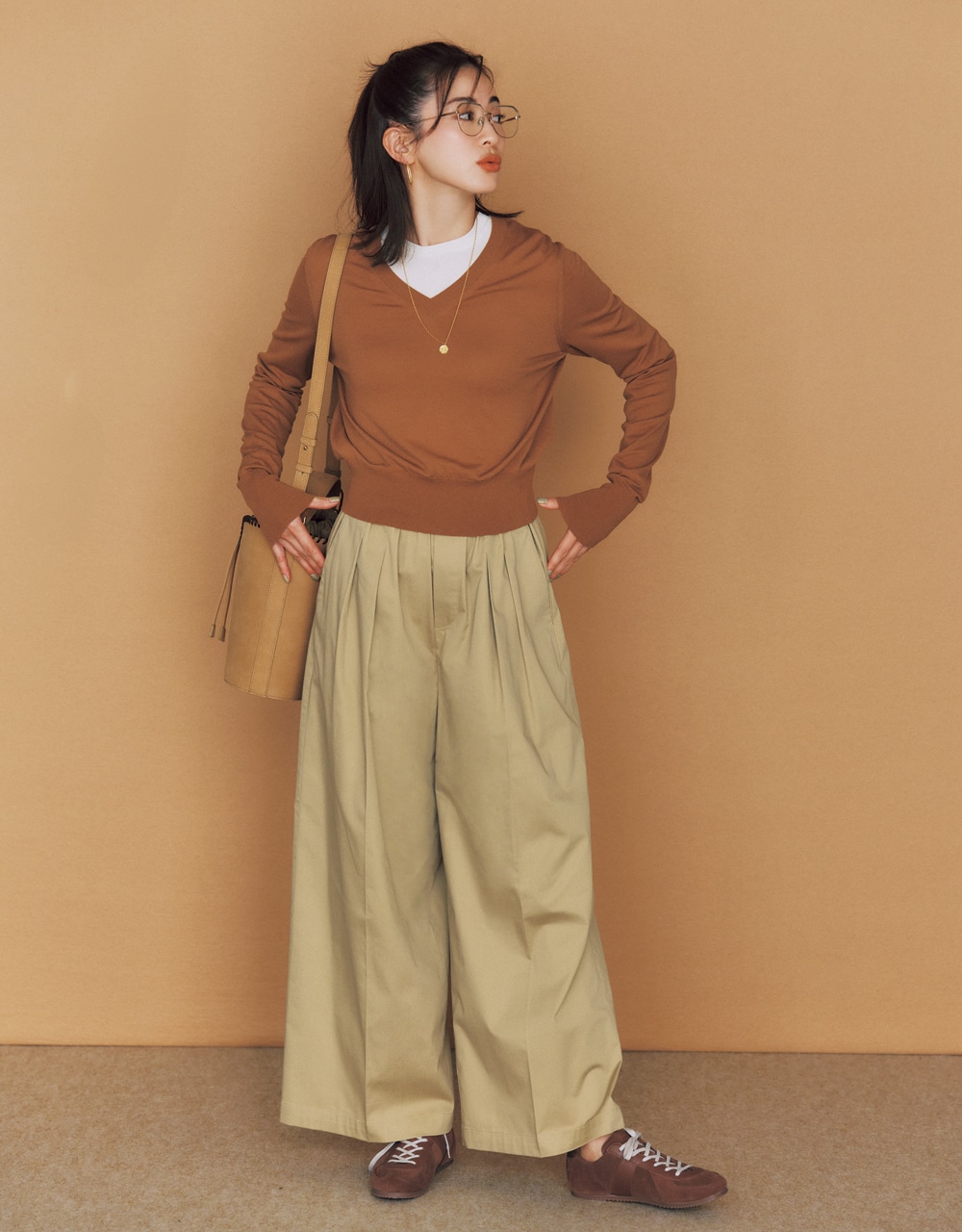 高垣麗子さん 【REPRODUCTION OF FOUND（リプロダクション オブ ファウンド）】「GERMAN MILITARY TRAINER」スニーカコーデ