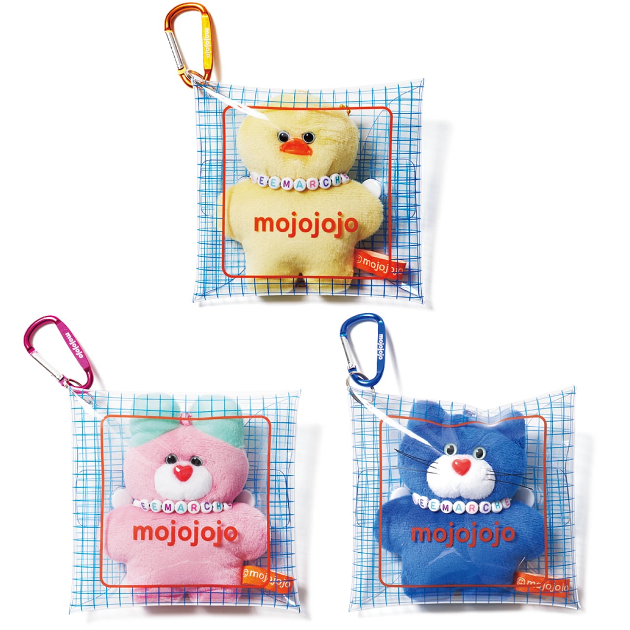 20th Anniv. LEE限定 mojojojo（モジョジョジョ）【LEEマルシェ20th別注】Todd friends マスコットキーチェーン・クリアポーチ入り