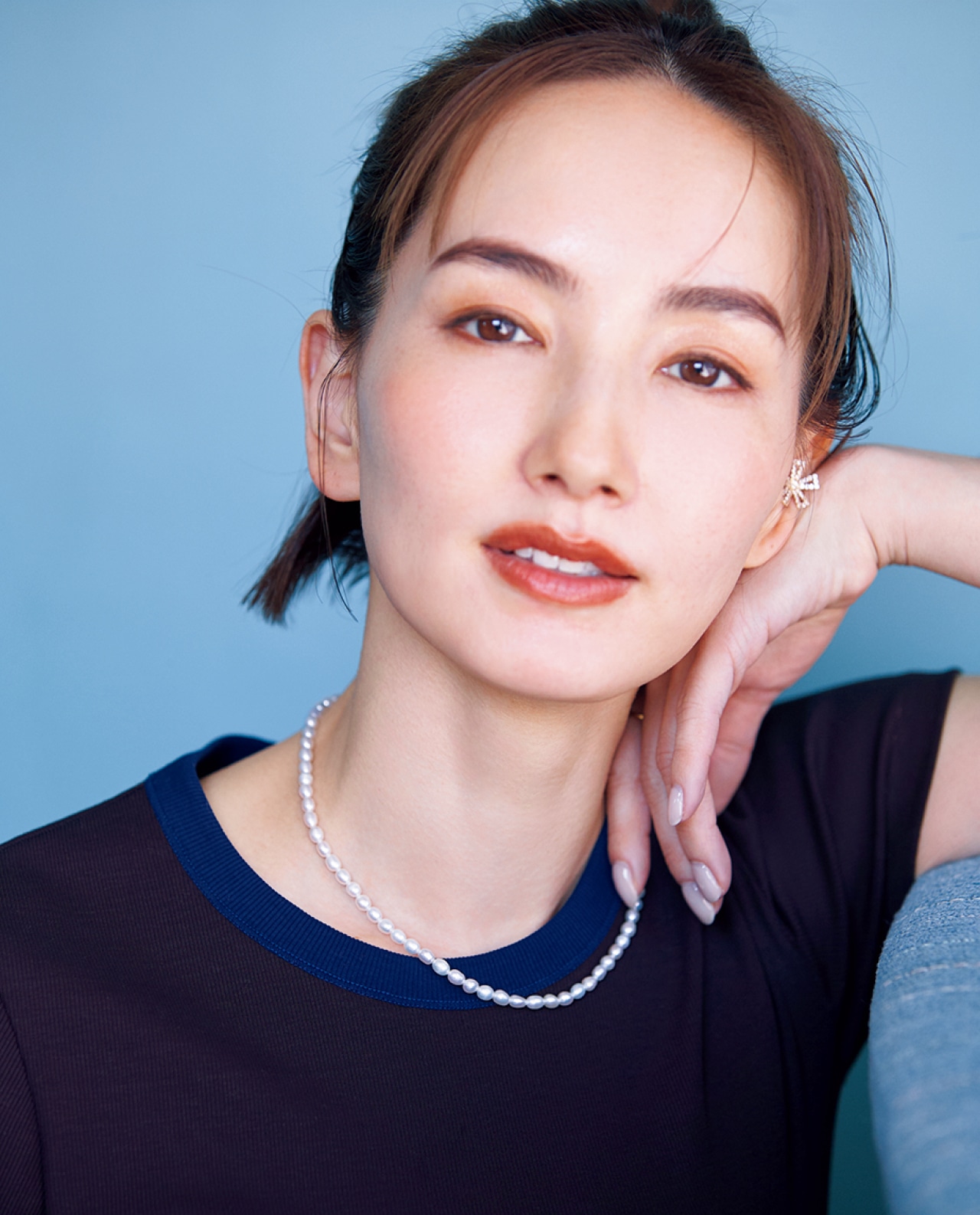 辻元舞さんの20th Anniv. LEE限定 MARIHA(マリハ)【LEEマルシェ20th別注】月の夢 ネックレス オーバルパール 40㎝のコーデ
