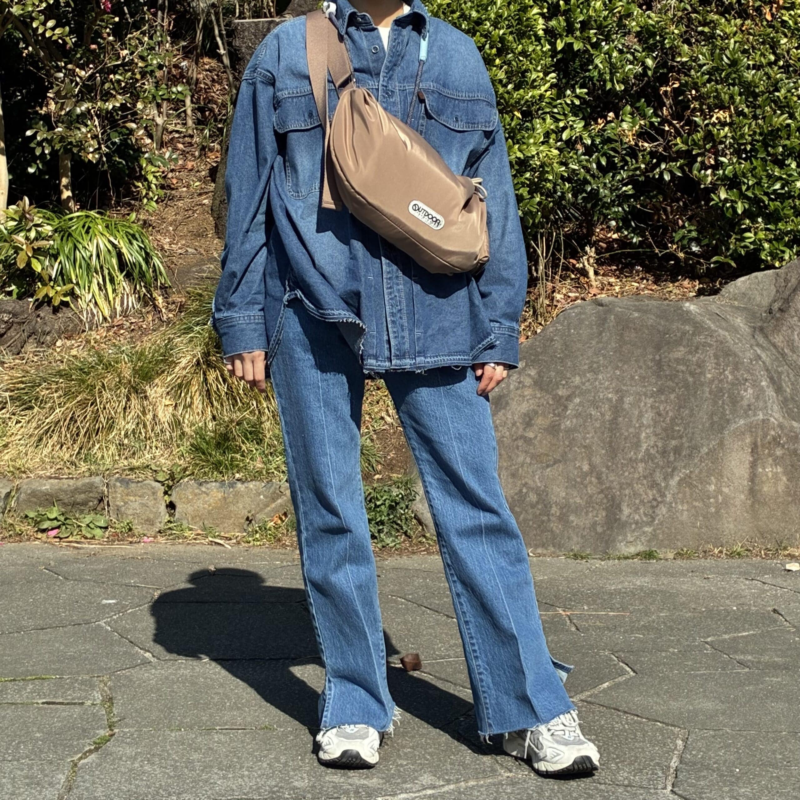 outdoorproducts usual things ULT デニムワーカーシャツ　デニムボーティ　デニムセットアップ