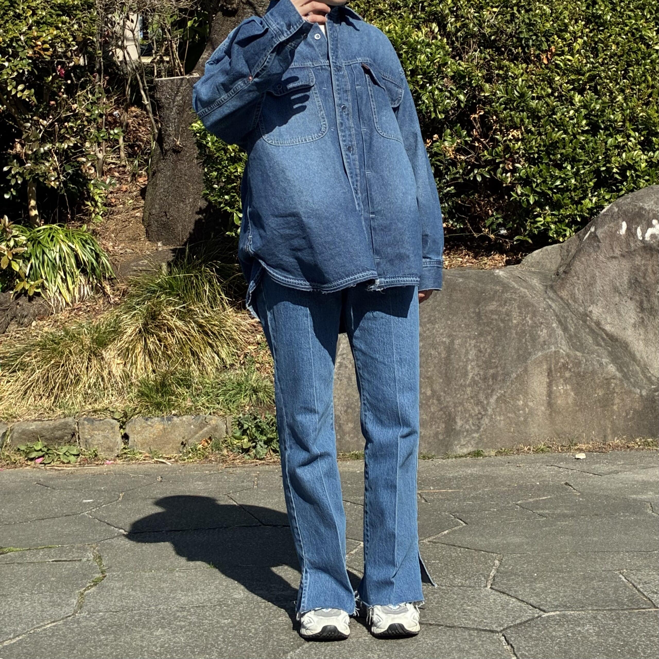 outdoorproducts usual things ULT デニムワーカーシャツ　デニムボーティ　デニムセットアップ