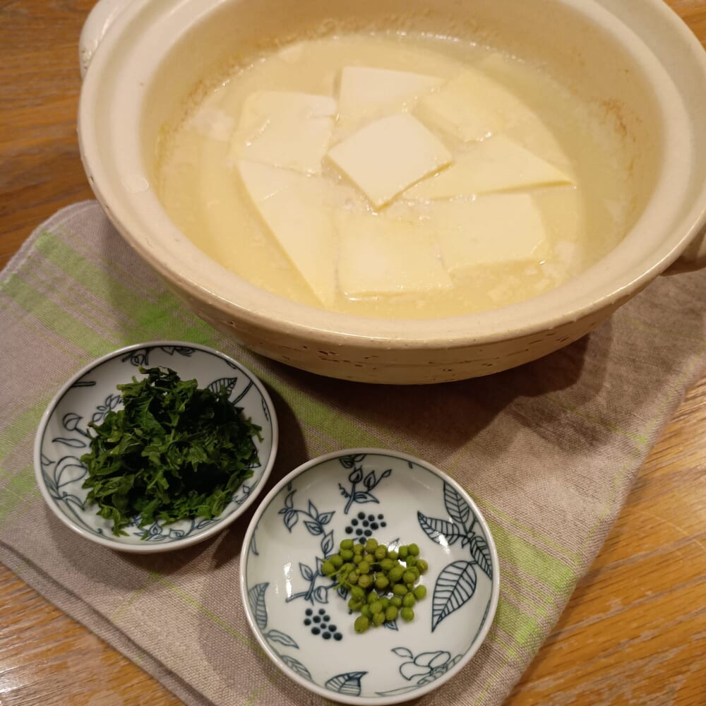 山椒　重曹　湯豆腐