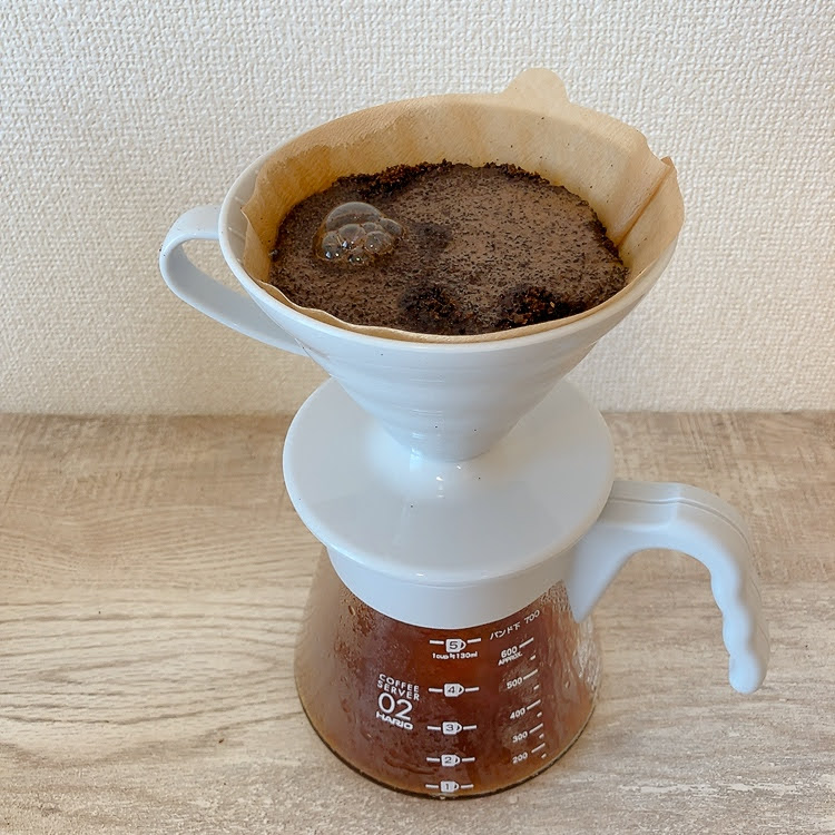 蒸らしの時間　コーヒー