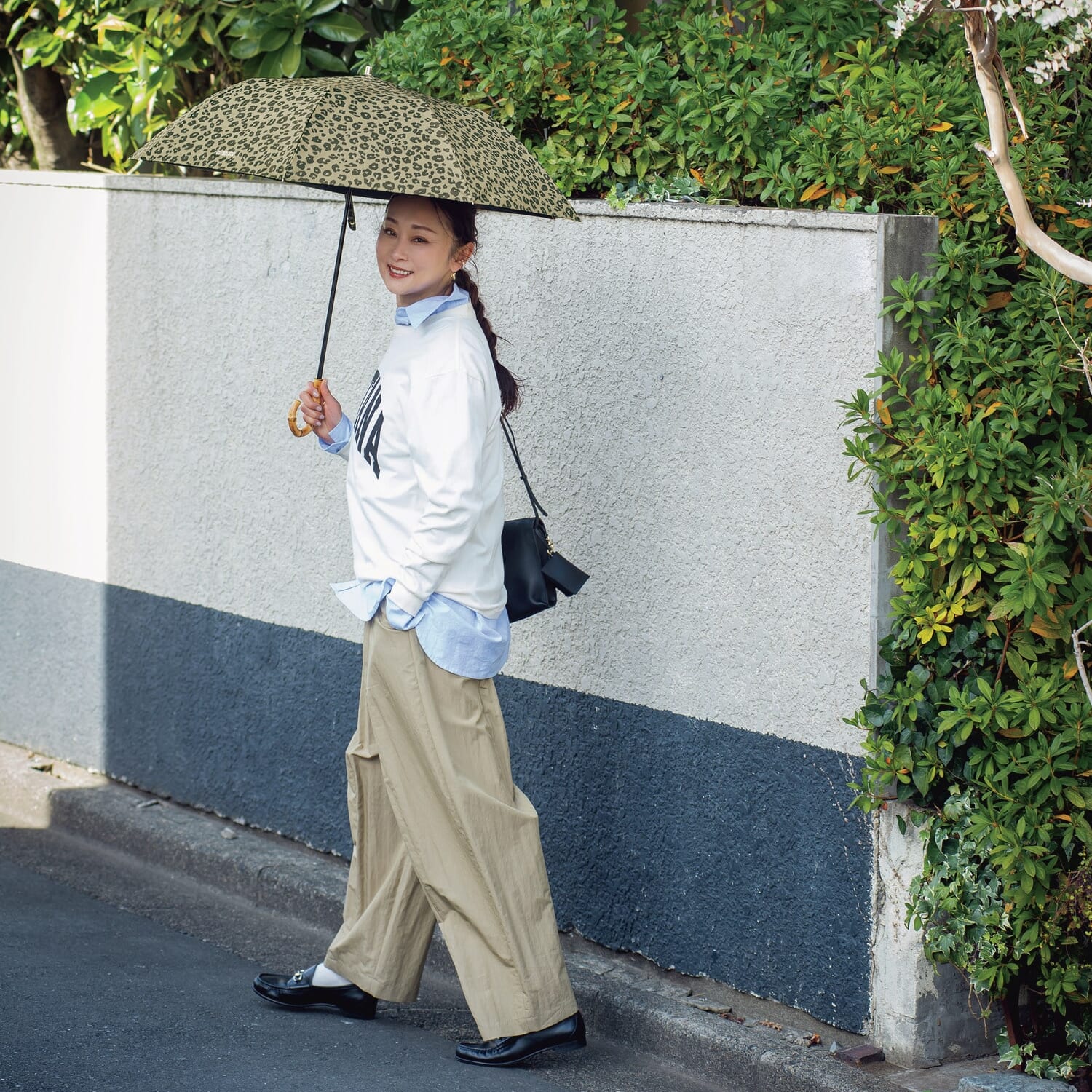 LEEマルシェ20周年 雅姫 日傘 レオパード柄 ハグオーワー LEE別注 スペシャル別注