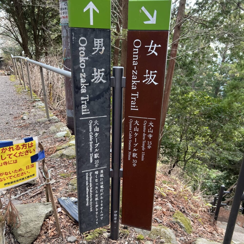 神奈川県　伊勢原市　大山　阿夫利神社 男坂　女坂