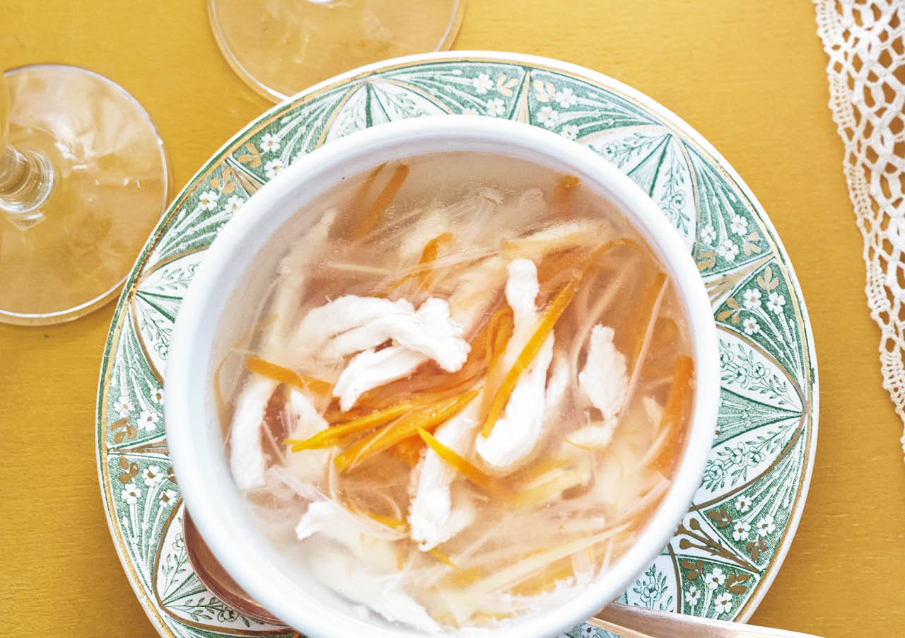 汁もの 鶏むね肉のジュリエンヌスープ