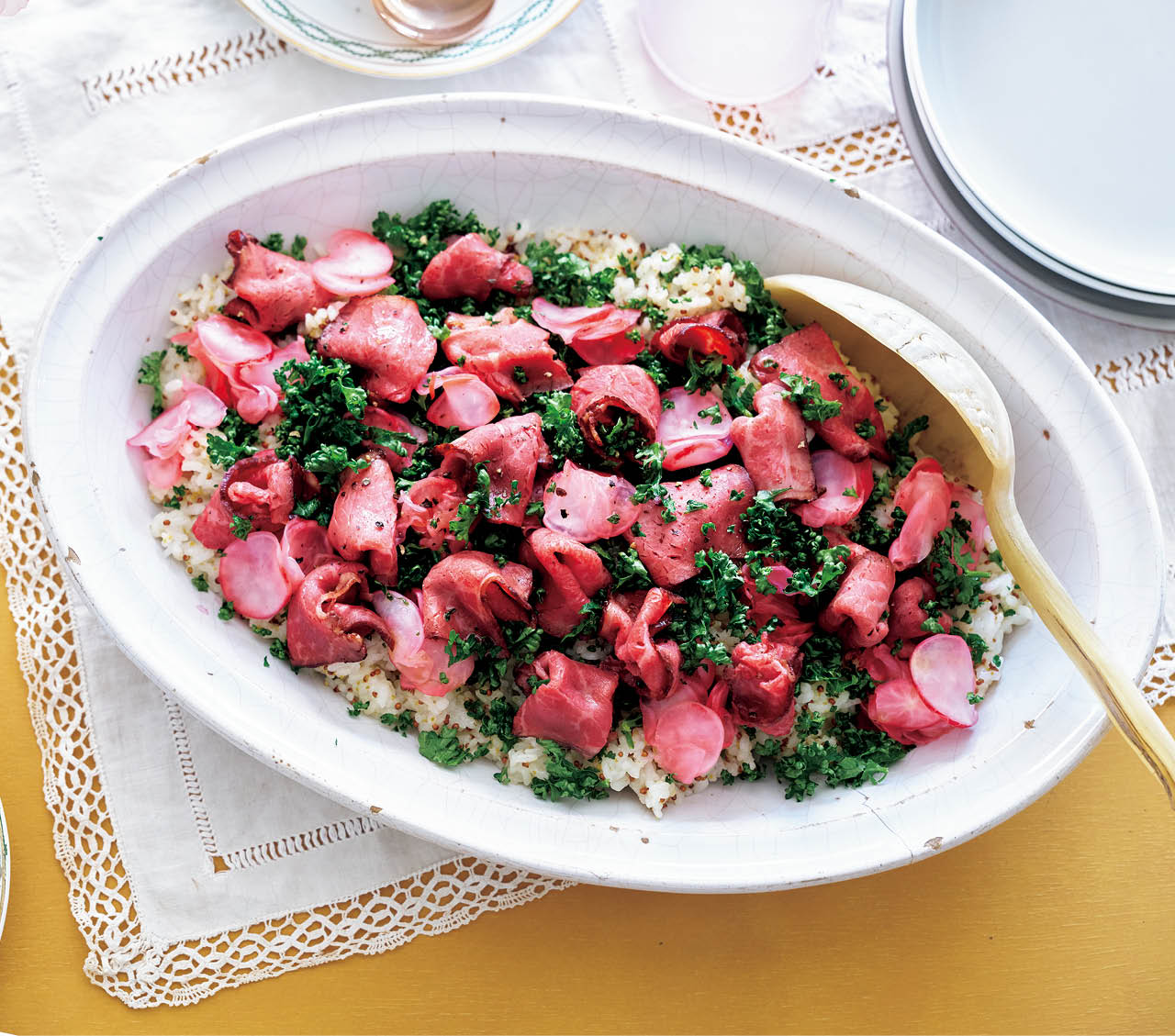 ローストビーフの粒マスタードちらし寿司