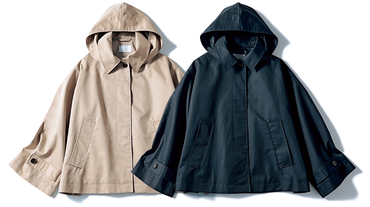 12closet(トゥエルブクローゼット)【洗える】【撥水】ステンカラーフーディーコート