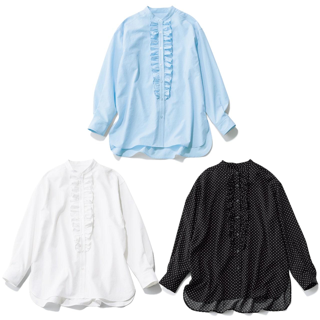 20th Anniv. LEE限定 12closet（トゥエルブクローゼット）【洗える】【接触冷感】【福田麻琴さんコラボ】フロントフリルブラウス