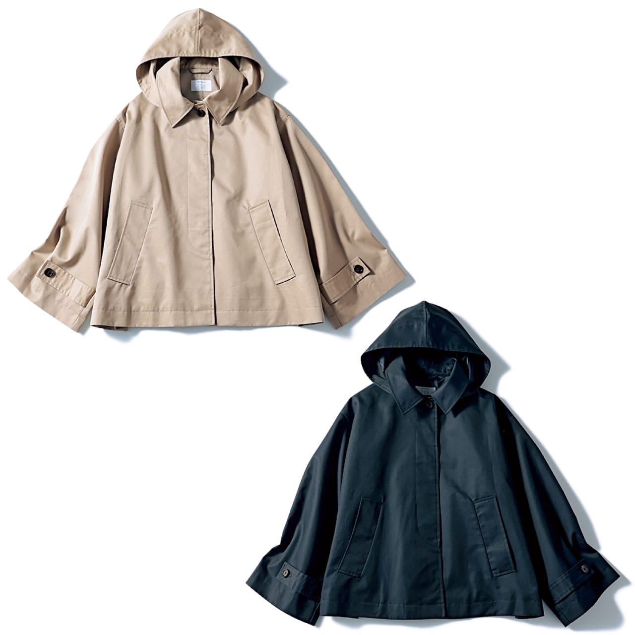 12closet(トゥエルブクローゼット)【洗える】【撥水】ステンカラーフーディーコート