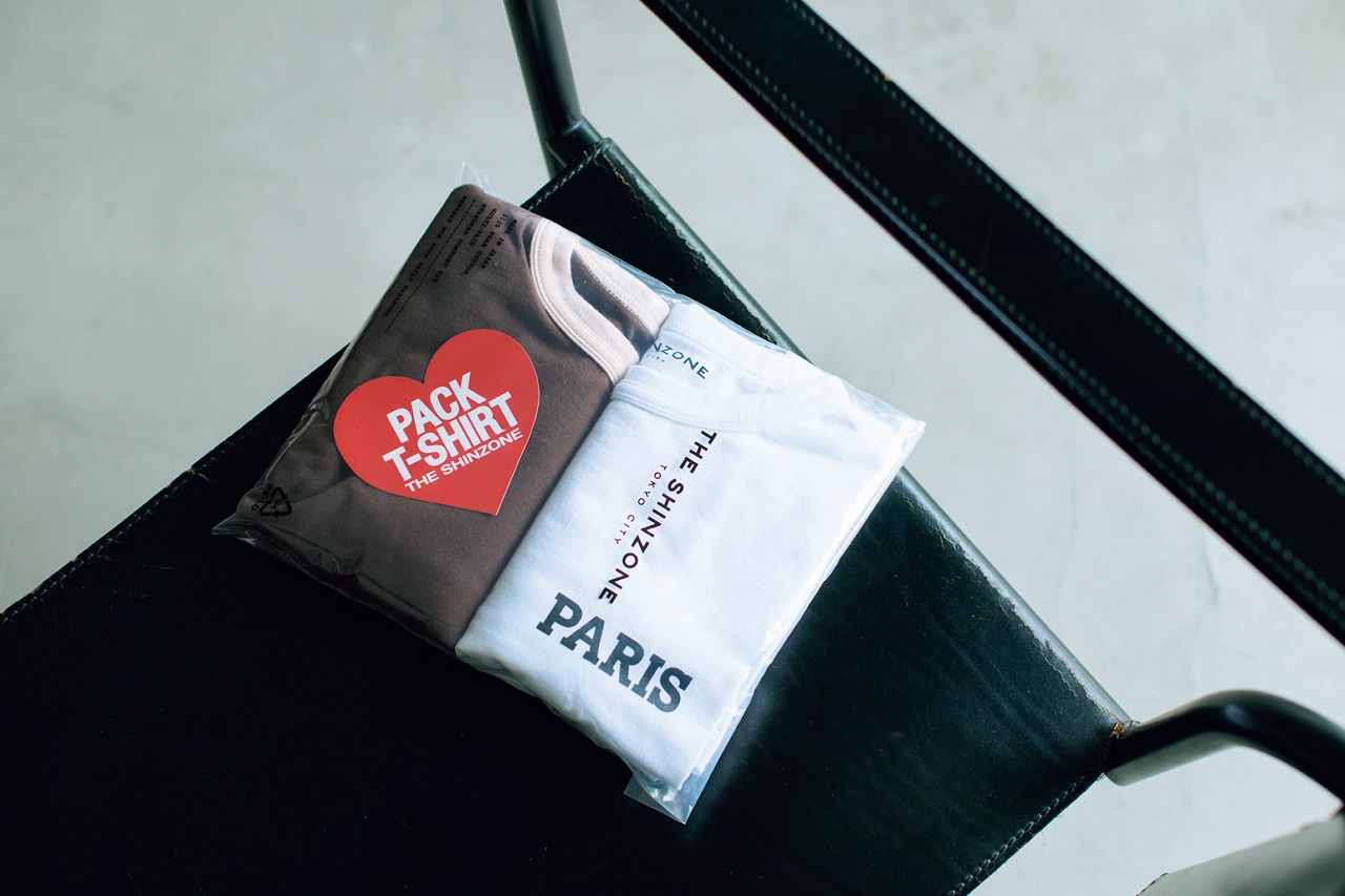 20th Anniv. LEE限定 Shinzone（シンゾーン）【洗える】【福田麻琴さん別注】PACK TEE