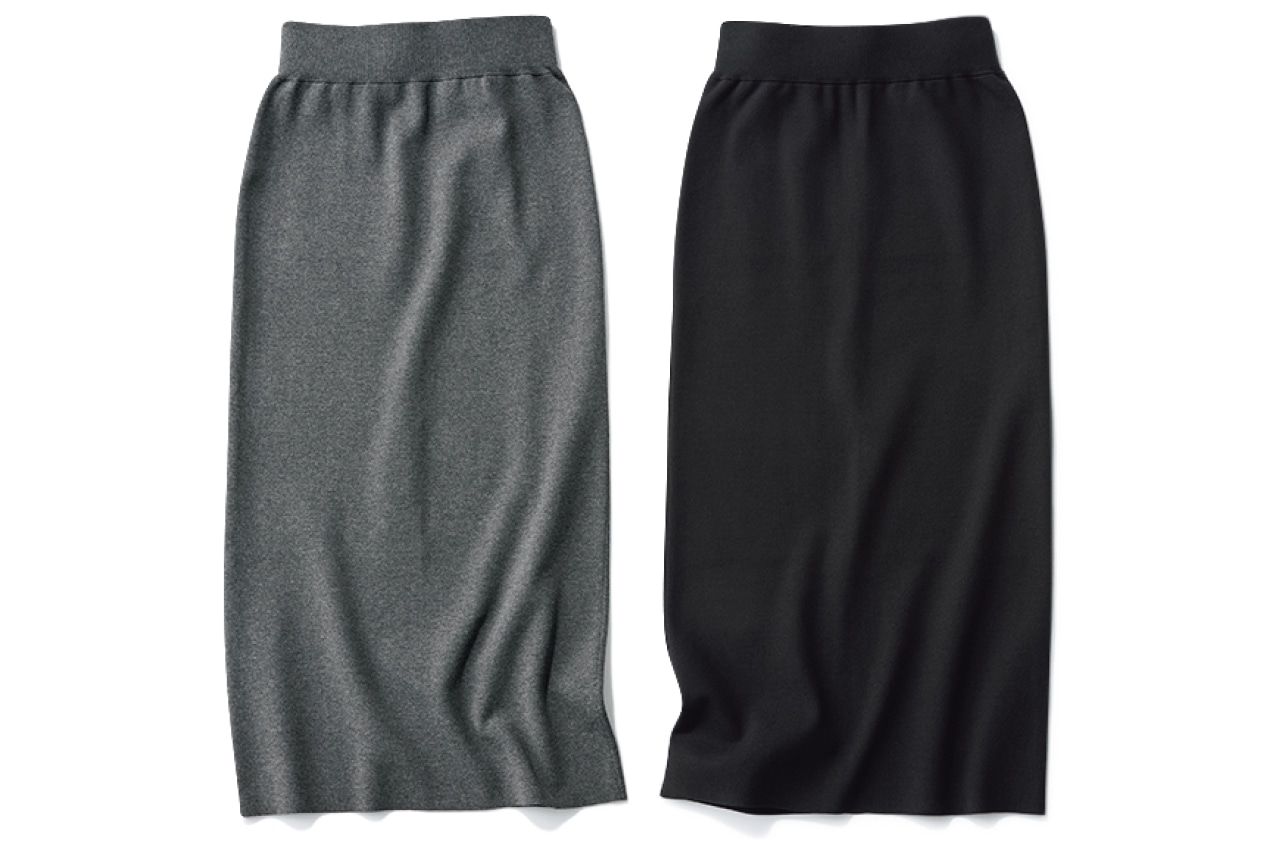 20th Anniv. LEE限定 12closet（トゥエルブクローゼット）【洗える】【福田麻琴さんコラボ】ミラノリブIラインスカート