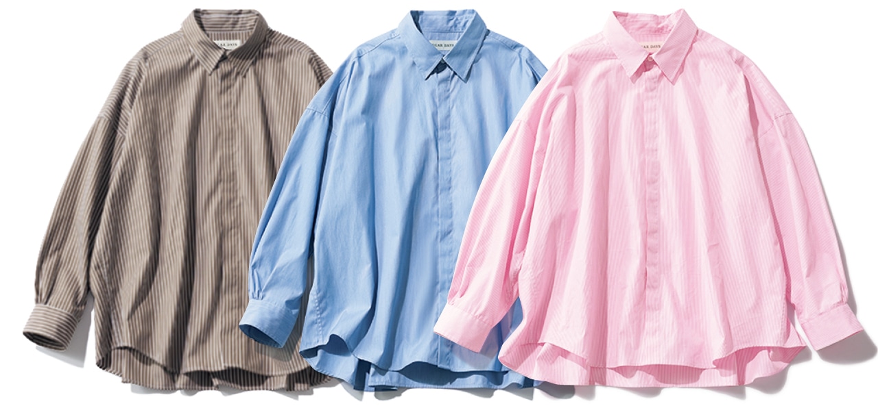 12closet（トゥエルブクローゼット）【洗える】【DEAR DAYS】バックフレアオーバーシャツ