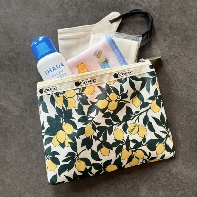 【LEE4月号】特別付録レスポートサックのレモン柄ポーチセット