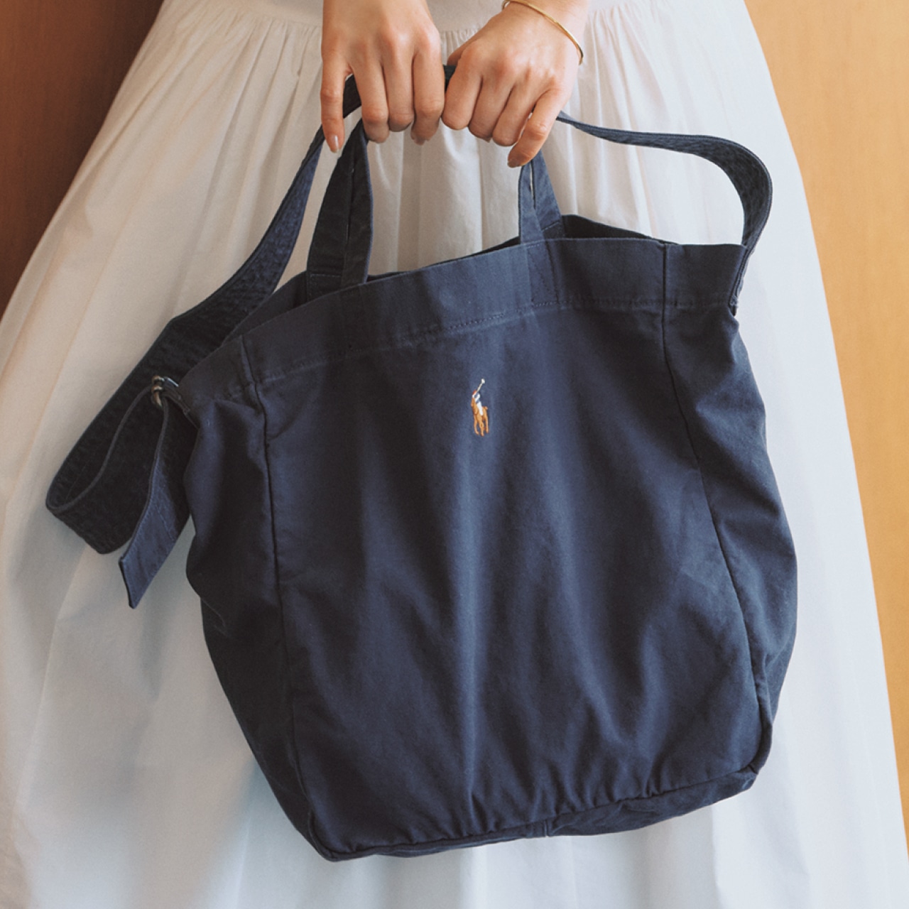 POLO RALPH LAUREN（ポロ ラルフ ローレン）COTTON CANVAS SHOPPER TOTE