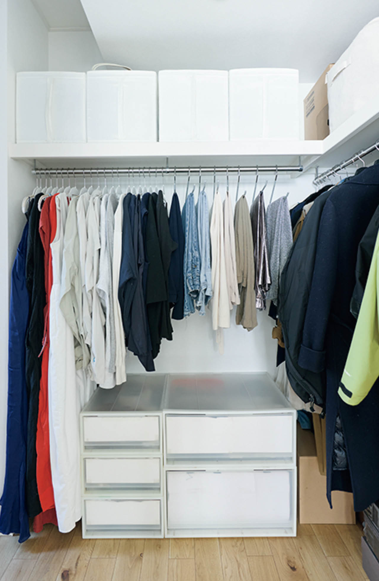 おしゃれ着類などは家族の各個室のクローゼットに！