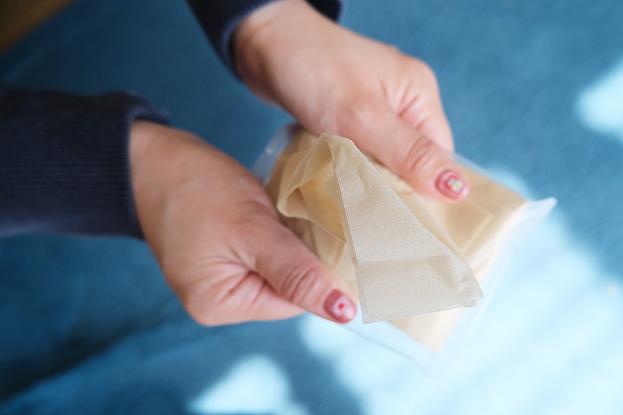 竹１００％ポケットティシュー　使用シーン