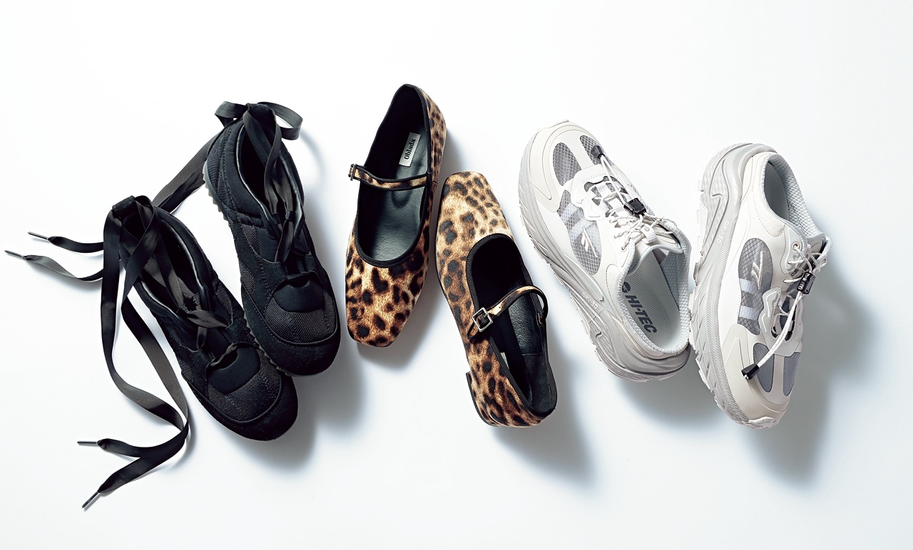 LEEマルシェ初 skooler（スクーラー）JG BALLET、Oblada（オブラダ）OBLADA MARY JANE（LEOPARD）、HI-TEC（ハイテック）EASTEND FLOAT