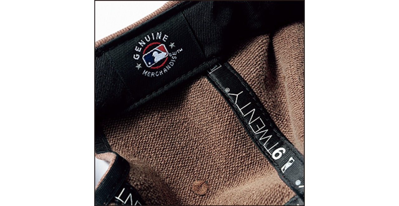 6枚パネルで構成されたクラウンは、柔らかな裏毛スウェット生地。まさにコラボならではのスペシャル仕様です。