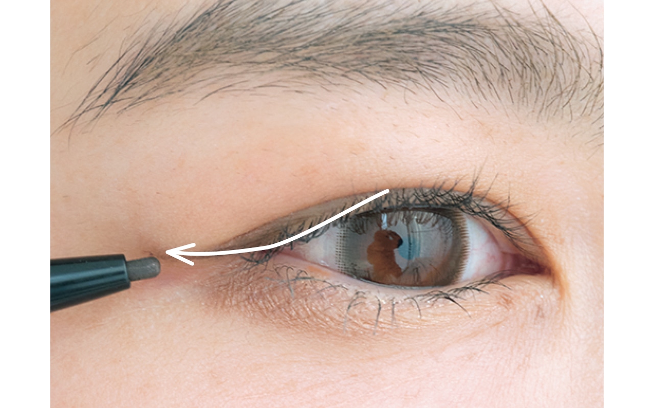 目尻側のみラインをON