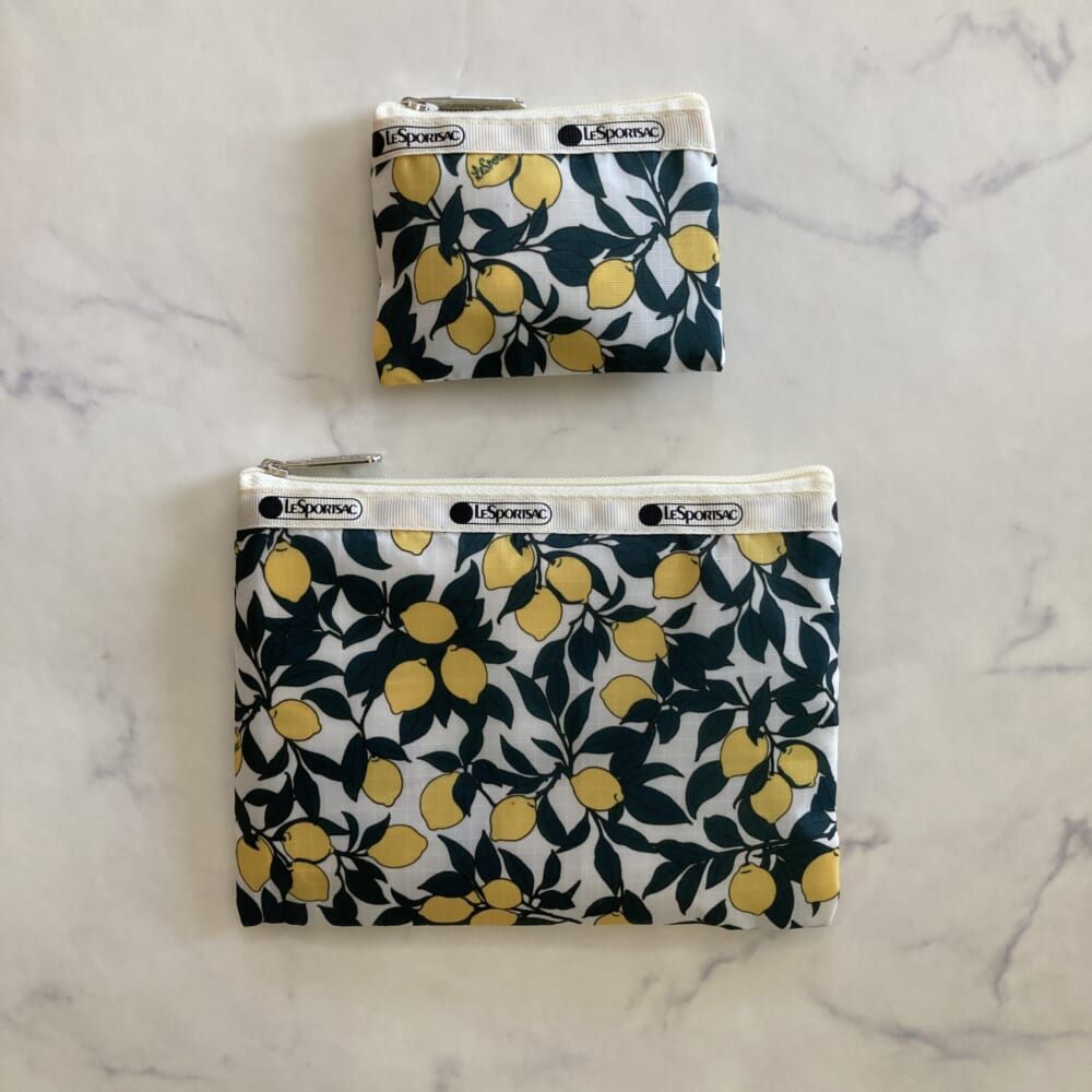 LEE4月号レビュー　レモン柄ポーチセット　LeSportsac