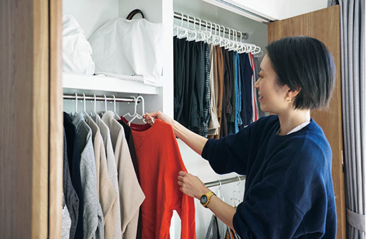 ニットも掛けてよかったんだ