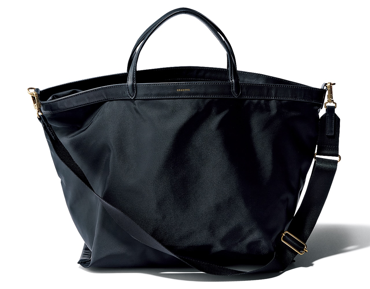 【485g】ORSETTO［オルセット］の大きい黒バッグ　￥35200