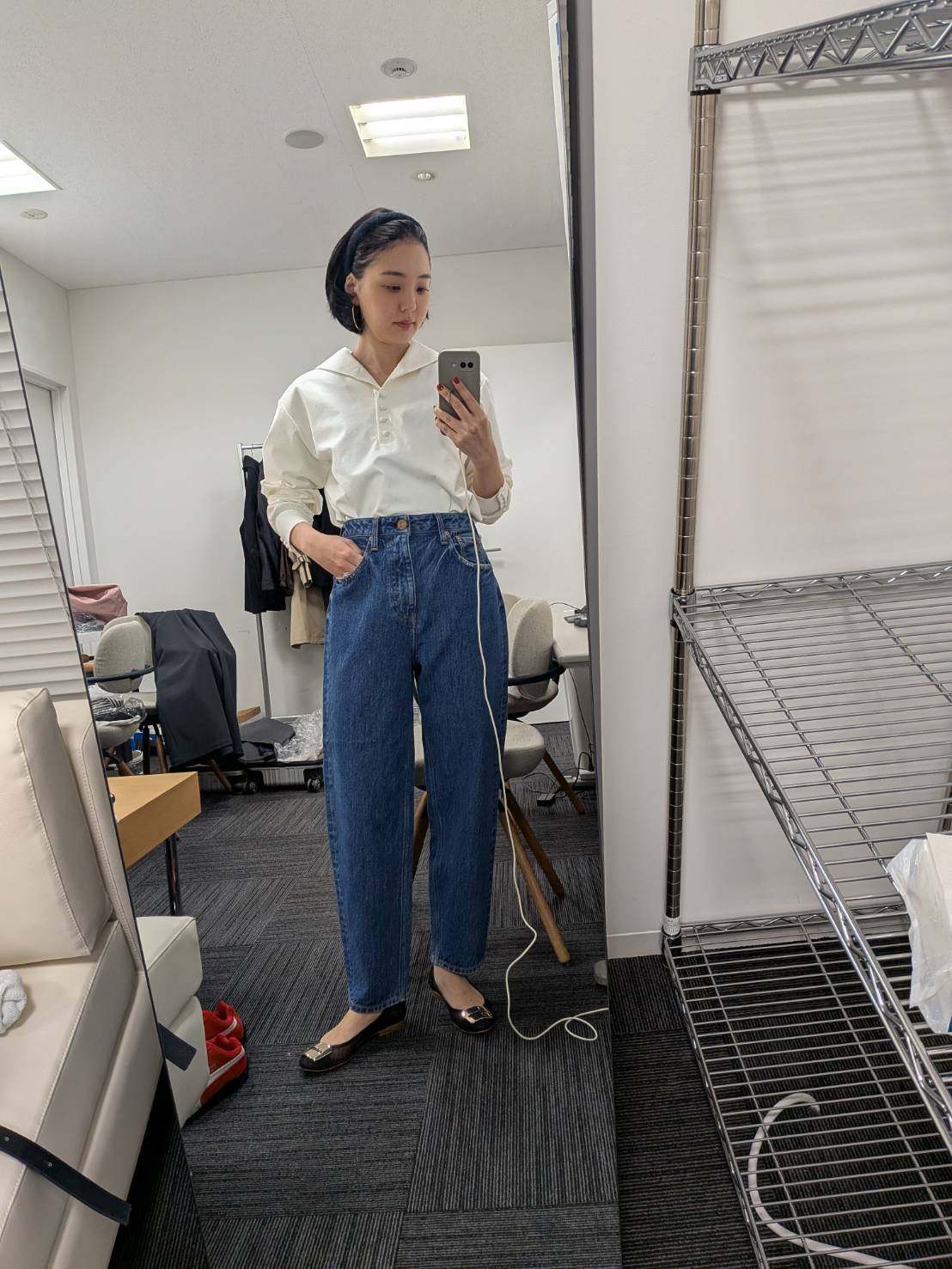 デニムコーデ　フレンチシック