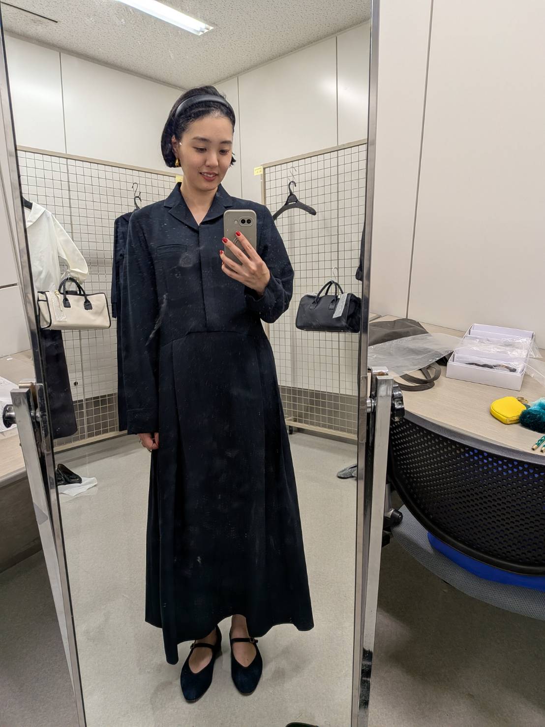 ネイビーワンピース　お受験ワンピース　セレモニー　ハレの日