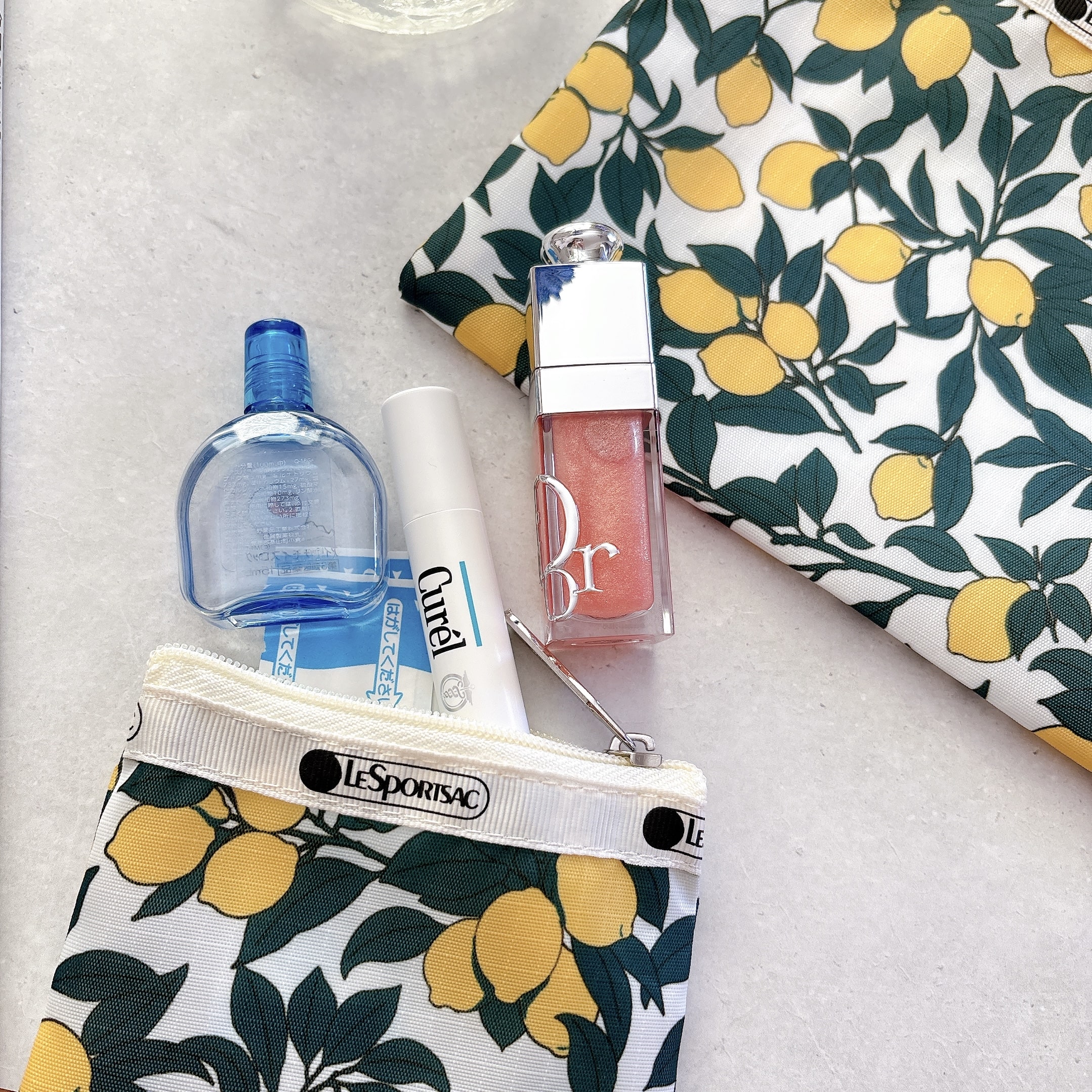 レスポレモン柄ミニポーチ