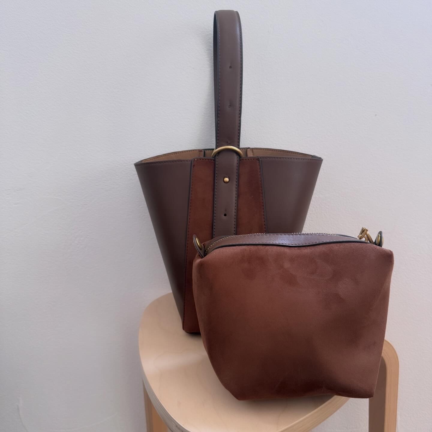 ZARA コンビバケットバッグ