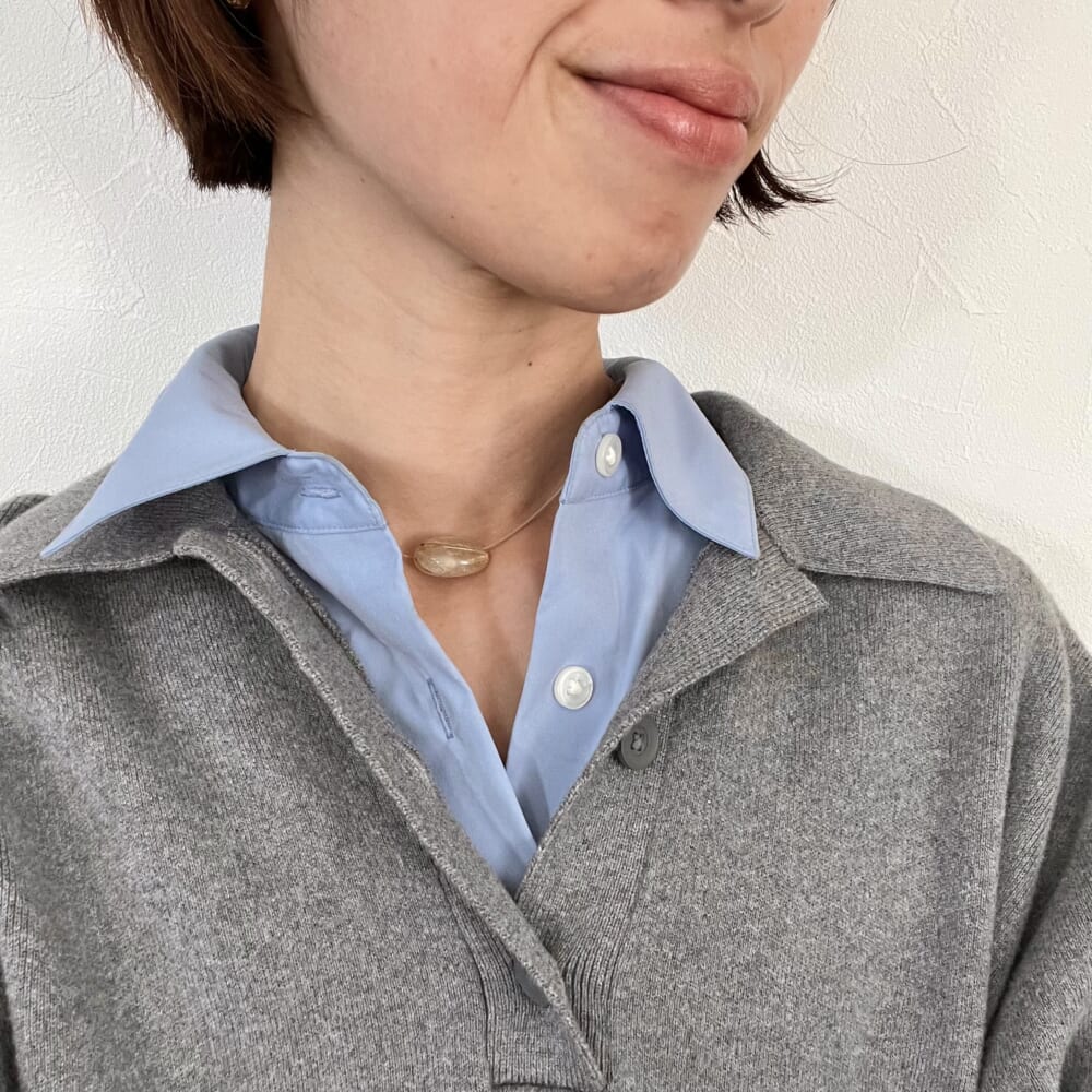 ネックレス　EMILY /BLUE　コーデ