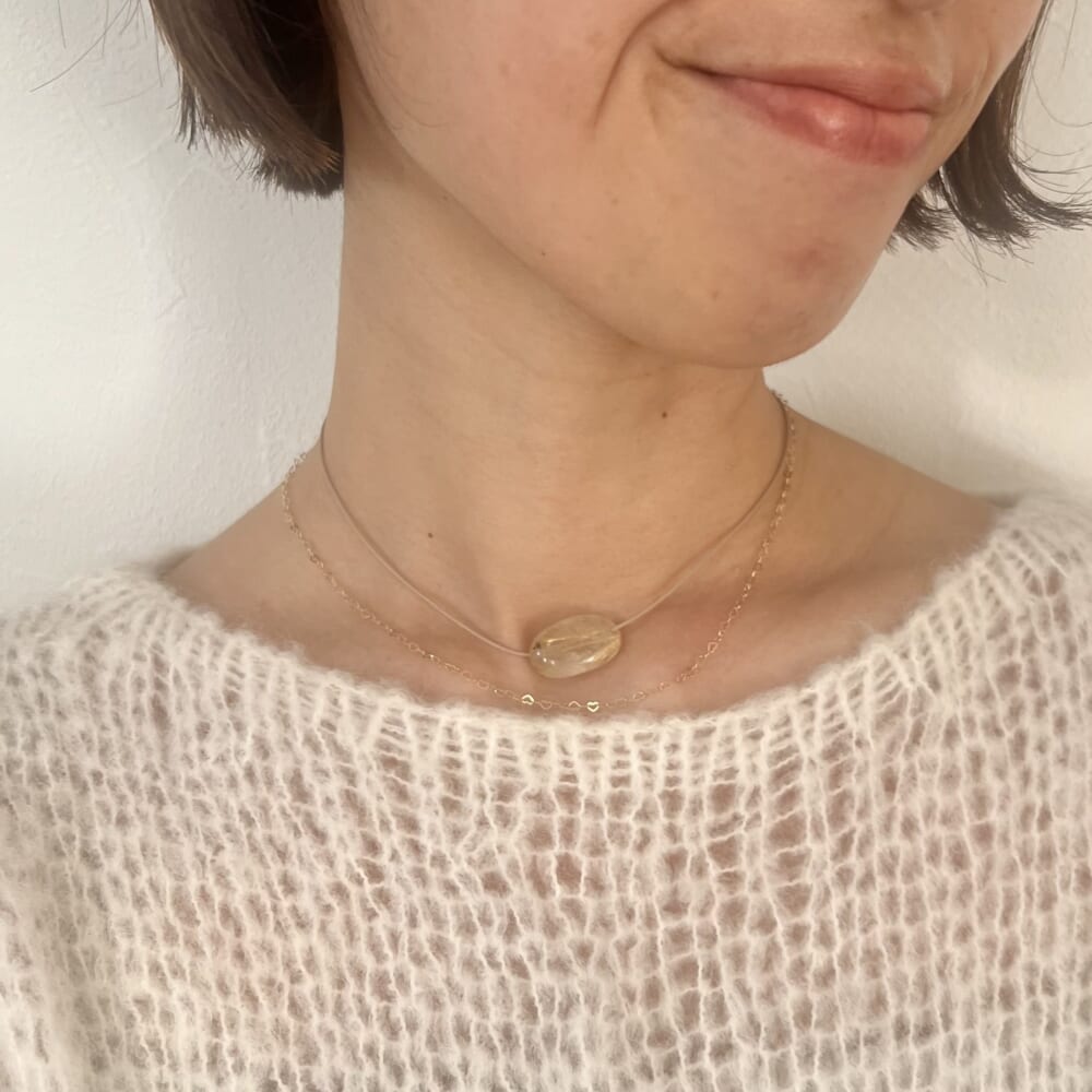 ネックレス　EMILY /BLUE ゴールドチェーン