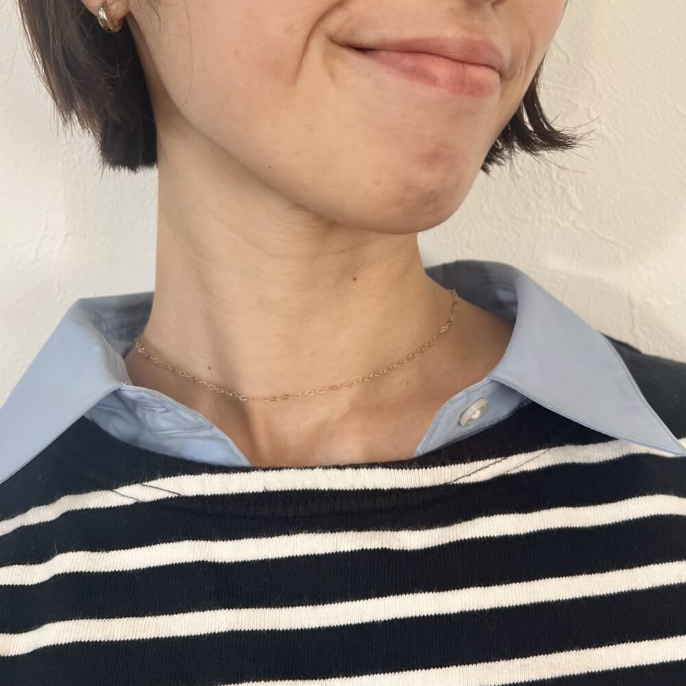 ネックレス　EMILY /BLUE ゴールドチェーン