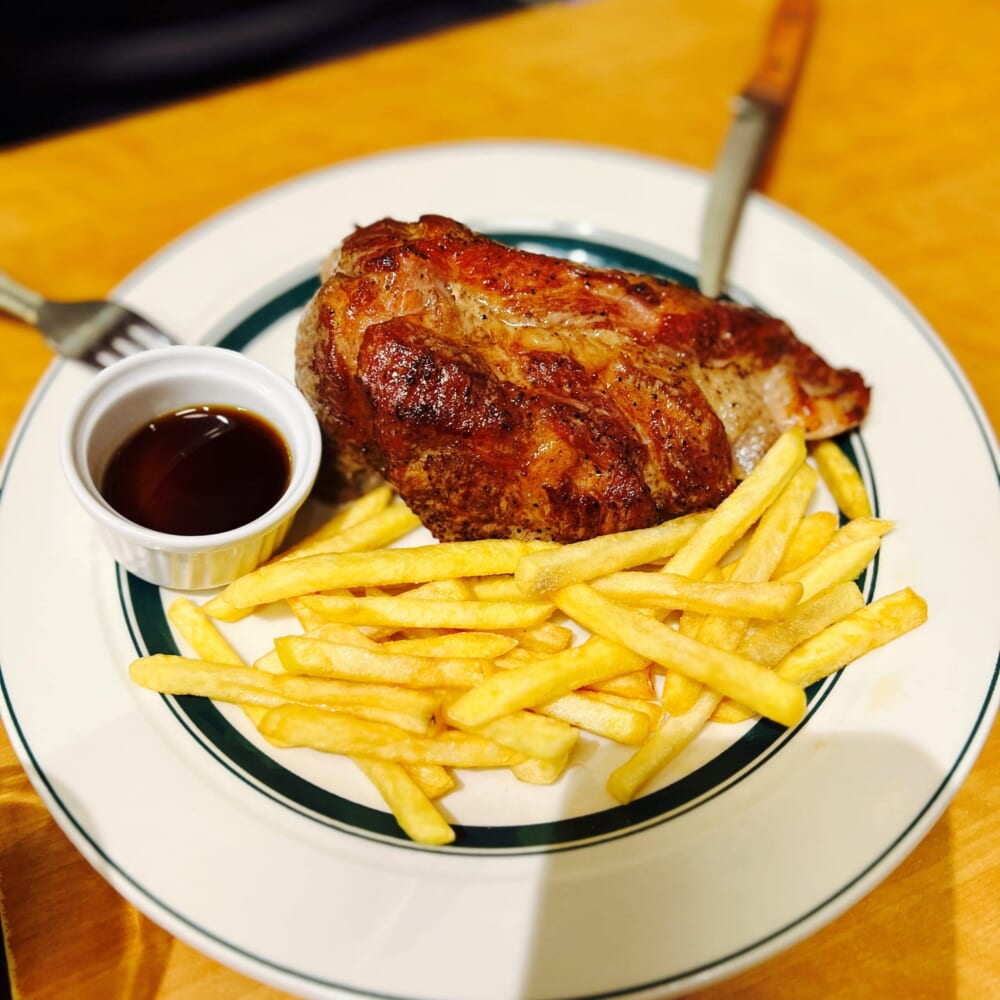 マロリーポークステーキ　藤沢店
カナダ産マッキンリー(450g/フライドポテト)
