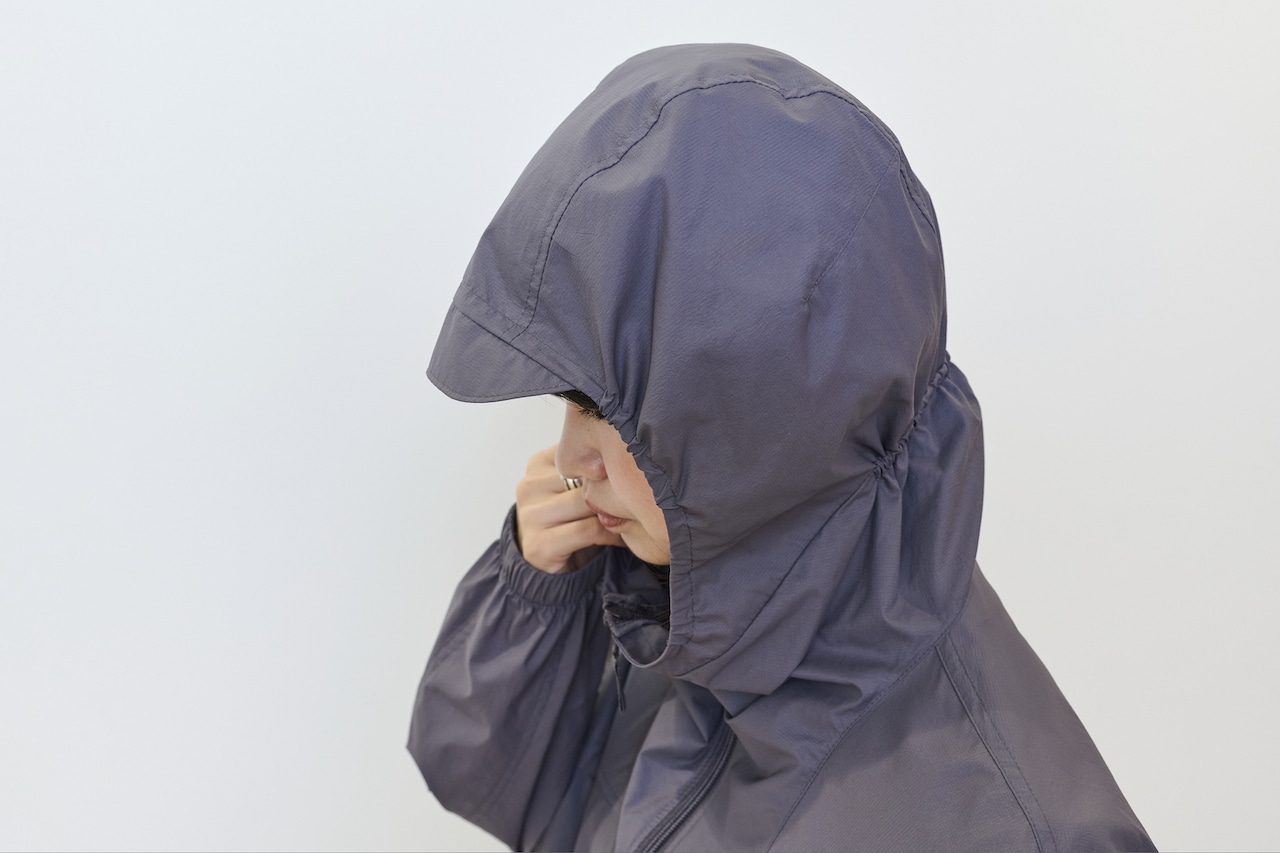 ユニクロユー UVカットシアーオーバーサイズパーカのフード