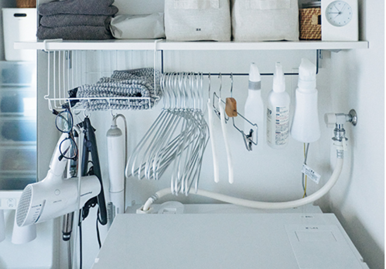 干す→しまうのハンガーは統一させてスッキリ!