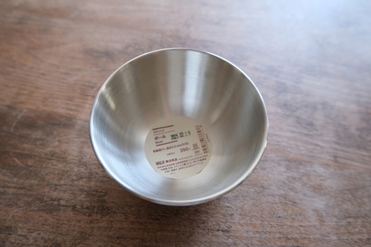 ステンレスボール XXS約直径11×高さ5.5cm(390円)