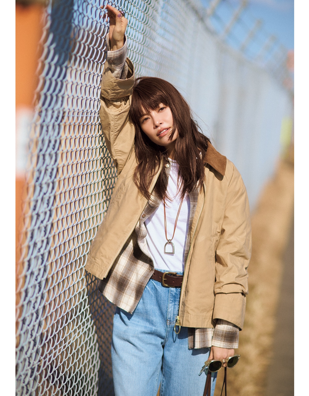 【Barbour（バブアー）】のジップブルゾンコーデ 垣内彩未さん