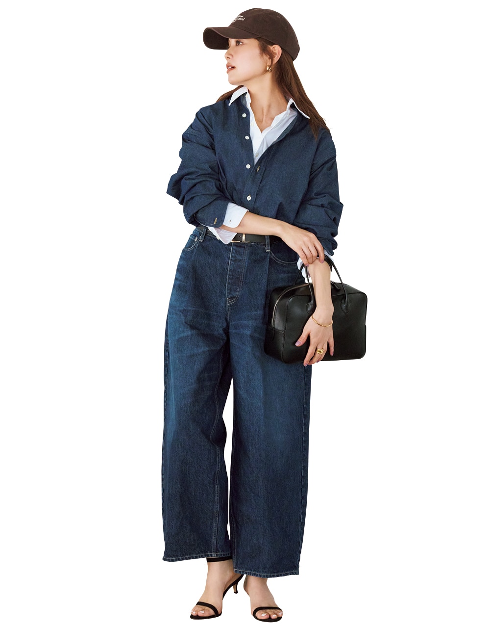 デニムシャツ コーデ垣内彩未さん