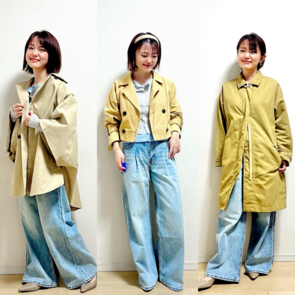 ファッション コーデ コーディネート 春服 トレンチ