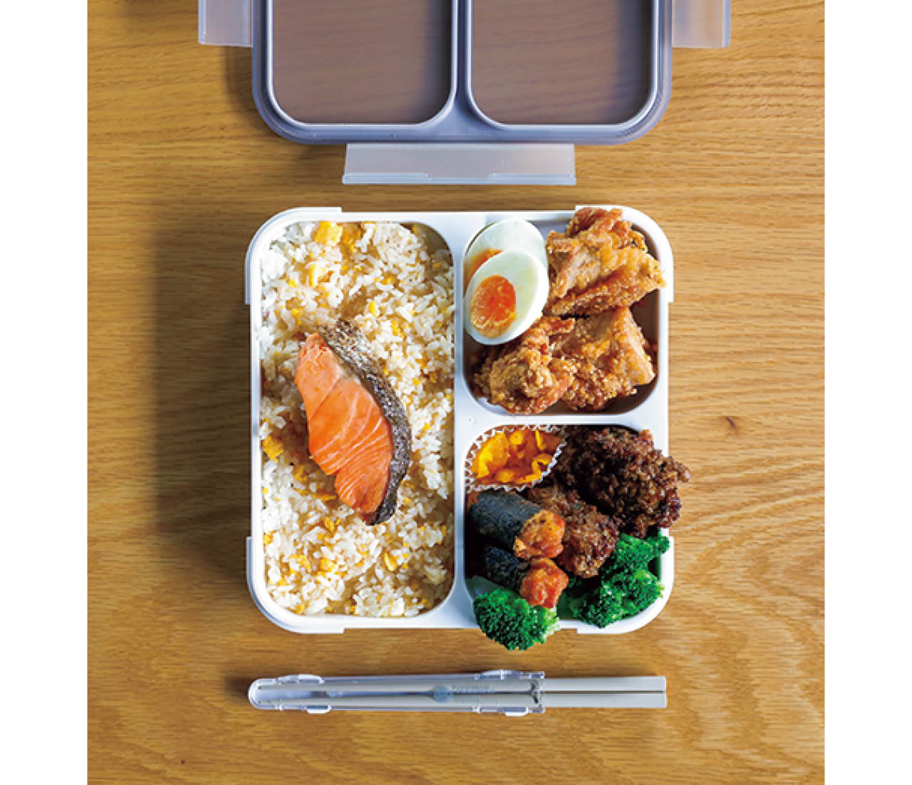 シービージャパン／薄型弁当箱 抗菌フードマン 使用イメージ