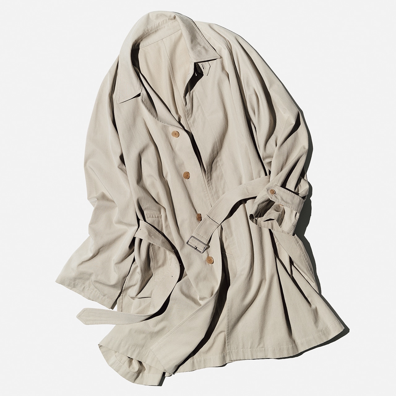 【YLÈVE（イレーヴ）】［ミドル丈のステンカラーコート］￥99000