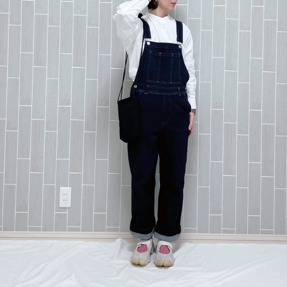 無印良品　スタンドカラー長袖ロングシャツ