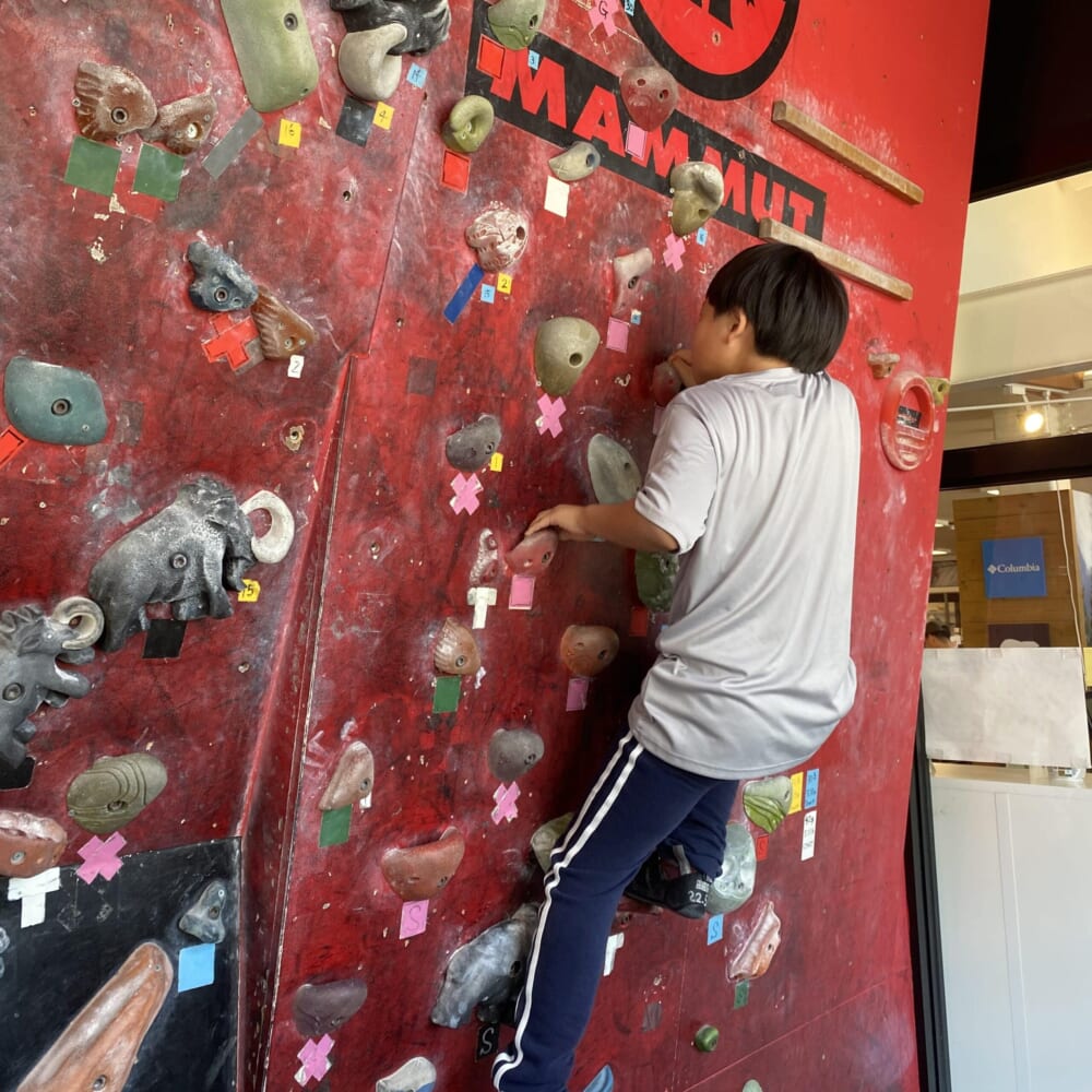 ボルダリング　好日山荘白馬店